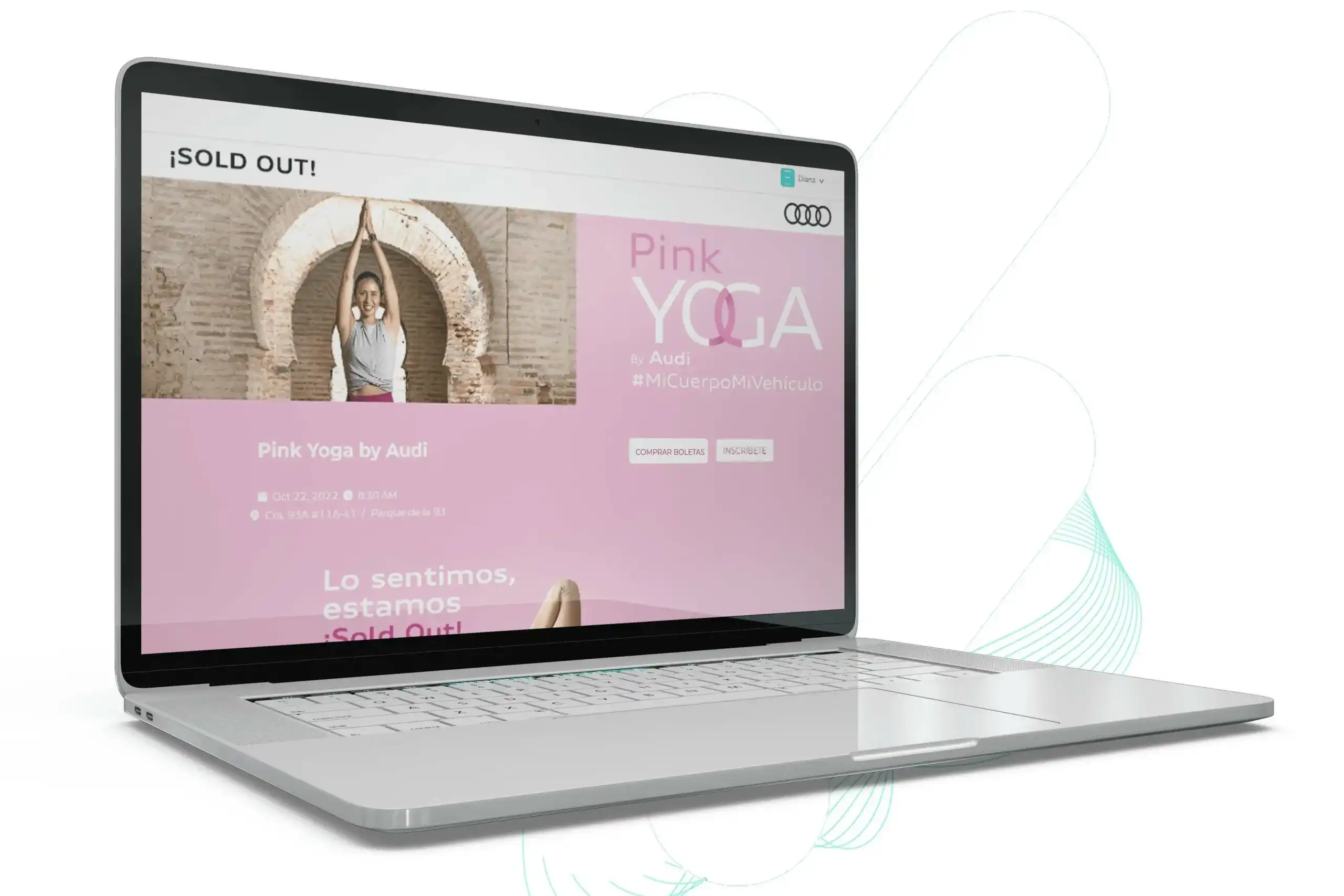 Landing para promocionar eventos