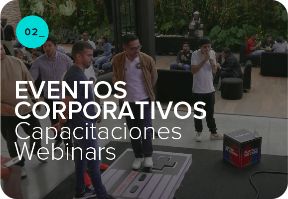 Evius organizando eventos corporativos, capacitaciones empresariales y webinars interactivos en línea