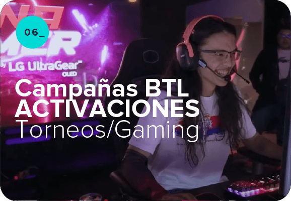 Evius desarrollando campañas BTL, activaciones de marca, torneos y experiencias de gaming